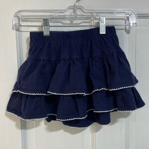 Gymboree Girls sz 6 Blue Tiered Ruffle Swing Skirt Skort